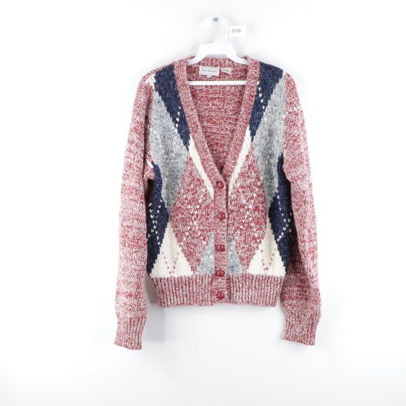 Vintage Rockabilly Acrylic Wool Cardigan Sweater - Picture 1 of 7